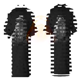 サングラスの牙を持つセイウチ アザラシ セイウチ Tシャツ - Kawaiitshirt