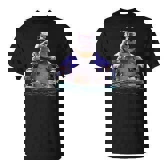 サングラスをかけたカバ カバ かわいいカバ Tシャツ - Kawaiitshirt