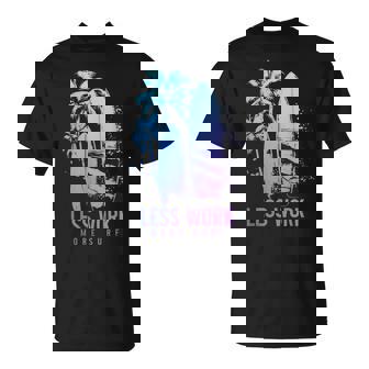 サーフィン ヴィンテージ サーフボード ヤシの木 ビーチ 面白い サーファー Tシャツ - Kawaiitshirt