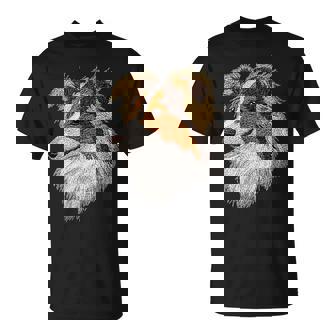 シェットランド・シープドッグ かわいい子犬の顔 犬好き ペット飼い主 Tシャツ - Kawaiitshirt