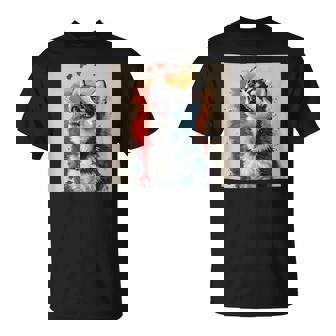 シベリアンハスキー子犬の笑いグラフィック。 Tシャツ - Kawaiitshirt