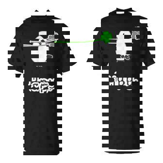 シマエナガ『四つ葉のクローバー』白い鳥【どうぶつフレンズ】動物 ゆるくて かわいい キャラクター イラスト Tシャツ - Kawaiitshirt