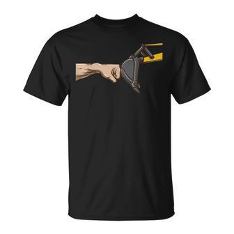ショベルカー バケット 拳 バンプダッド ジョーク 面白い相棒 人生用 Tシャツ - Kawaiitshirt