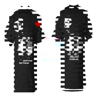 シロブンチョウ & サクラブンチョウ さん『ハート』フキダシ 白文鳥 桜文鳥【どうぶつフレンズ】動物 イラスト Tシャツ - Kawaiitshirt