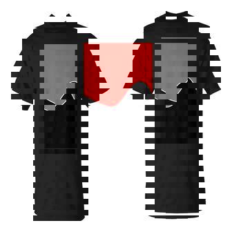 ジオメトリック ツートーン ウェーブ パターン カーミン ピンクとブラック Tシャツ - Kawaiitshirt