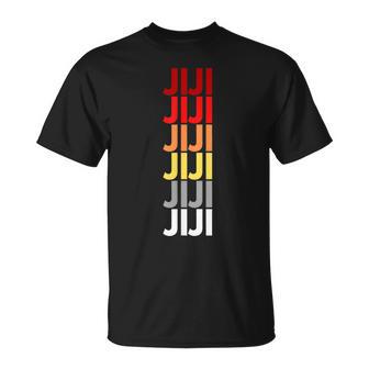ジジのおじいちゃんが日本語でジジにちなんだカラフルな名前 Tシャツ - Kawaiitshirt