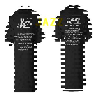ジャズ音楽辞書の定義面白いジャズミュージシャンヴィンテージ Jazz Tシャツ - Kawaiitshirt