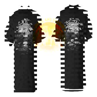 ジャッキーとシャドウ ハクトウワシビンテージ野生動物 自然 Tシャツ - Kawaiitshirt