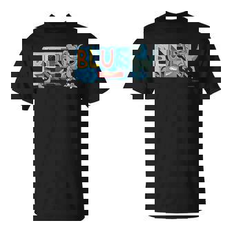 ジュラシック・ワールド Blue Cute Illustlation Tシャツ - Kawaiitshirt