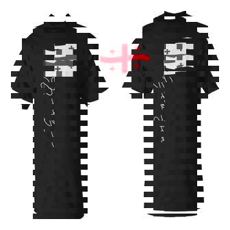 ジョージア シグネチャー フラッグ ポール エレガント 愛国的 ジョージア国旗 Tシャツ - Kawaiitshirt