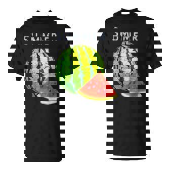 スイカ・夏【 サマータイム 】リゾート・夏 大好き／面白 イラスト Tシャツ - Kawaiitshirt