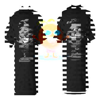 スイミングトランクとサングラスが付いた面白いココナッツ。 Tシャツ - Kawaiitshirt