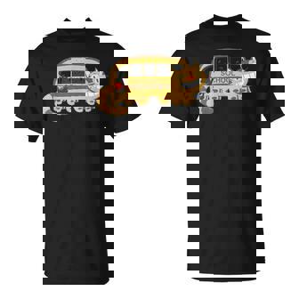 スクールキャットバスに向かうキャットバスの猫たち Tシャツ - Kawaiitshirt