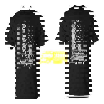 スクールバスドライバー アメリカ国旗 スクールバスドライバー用 Tシャツ - Kawaiitshirt