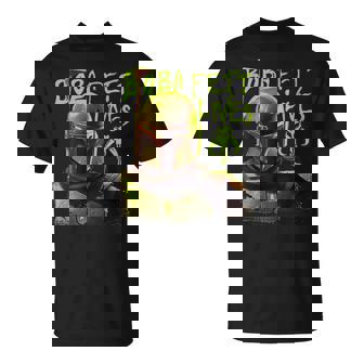 スター・ウォーズ ボバ・フェットの本 ネオン・ボバ・フェット・ライヴズ ポスター Tシャツ - Kawaiitshirt