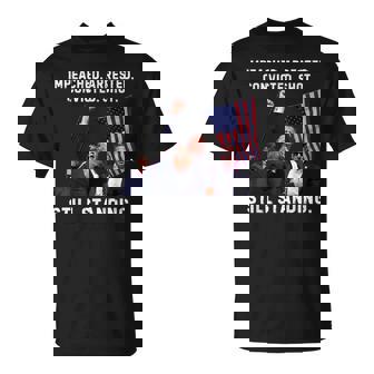 スティル・スタンディング・トランプ 2024 暗殺未遂 Tシャツ - Kawaiitshirt