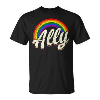 ストレートの味方、レインボーカラー、Lgbtプライド Tシャツ - Kawaiitshirt