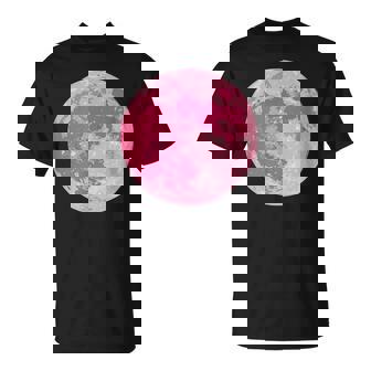 ストロベリームーンデザイン 満月 かわいいピンクムーン Tシャツ - Kawaiitshirt