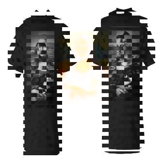 スノーシュー 猫 モナリザ 絵画 アート ママ お父さん Tシャツ - Kawaiitshirt