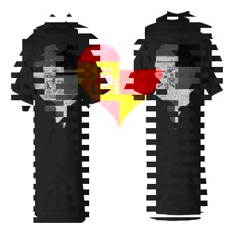 スペインとドイツのハーフaのかっこいい国旗 スペイン ドイツの国旗 Pain German Flag Tシャツ - Kawaiitshirt