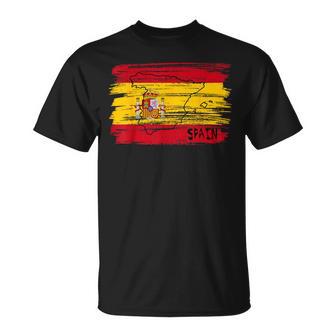 スペイン国旗の絵、スペインの地図のスケッチ。 Tシャツ - Kawaiitshirt