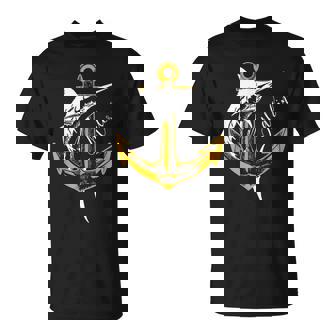 スポーツフィッシング カジキ メカジキ セイルフィッシュ アンカー付き Tシャツ - Kawaiitshirt