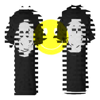 スマイル フェイス 笑顔（ベーシック）【スマイリー】ニコニコ 絵文字 黄色 ポップ かわいい イラスト Tシャツ - Kawaiitshirt