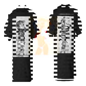 セクシーガールグラフィックtシャツ ブロンドボンシェルビキニピンナップガール Tシャツ - Kawaiitshirt