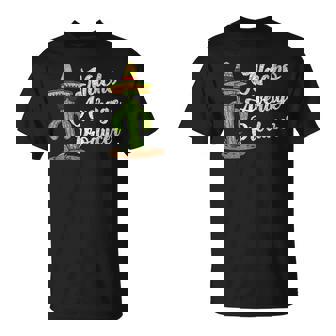 ソンブレロを持ったクールなサボテン メキシコのファン Tシャツ - Kawaiitshirt