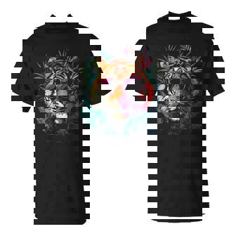 タイガーフェイス 動物好きモチーフ サングラス イラスト 虎 Tシャツ - Kawaiitshirt