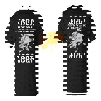 タコキャットは後ろ向きに綴られたタコキャット 愛猫とタコス Tシャツ - Kawaiitshirt