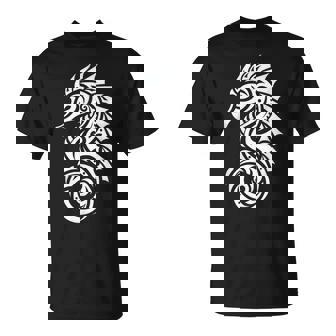 タツノオトシゴ ポリネシア トライバル マオリ柄 ライト Tシャツ - Kawaiitshirt