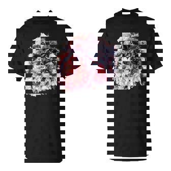 タランチュラ フローラル アートワーク アニマルアート 野生動物 タランチュラ 恋人 Tシャツ - Kawaiitshirt