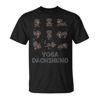 ダックスフンド ヨガシャツ Weiner 瞑想 禅 ヨガ 犬好き Tシャツ - Kawaiitshirt