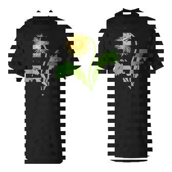 ダンディライオン タンポポ 黄色い花 ライオンの頭 Tシャツ - Kawaiitshirt