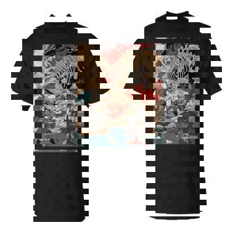 ティラノサウルス浮世絵 Tシャツ - Kawaiitshirt