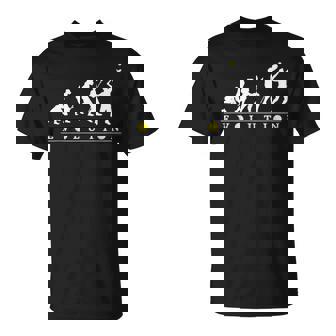 おもしろ テニス 人類の進化 かっこいい シルエット テニスプレイヤー ネタ デザイン 記念品 テニス選手 Tシャツ - Kawaiitshirt