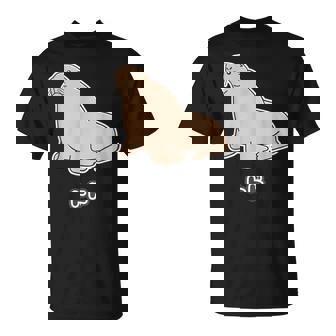 トド《ビッグ プリント》【どうぶつフレンズ】海・水族館の生き物 ゆるくてかわいい キャラクター イラスト Tシャツ - Kawaiitshirt