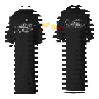 トラウトフィッシュのシルエット 花 植物 植物的 花柄 Tシャツ - Kawaiitshirt