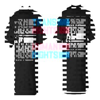 トランスライツは人権トランスジェンダープライドフラッグ Tシャツ - Kawaiitshirt