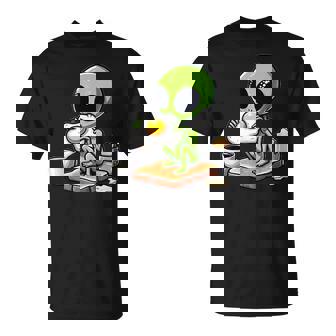 トーストに目玉焼きを食べるエイリアン Tシャツ - Kawaiitshirt