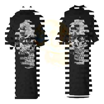 ドクロ 波 日本美術 海 Tシャツ - Kawaiitshirt