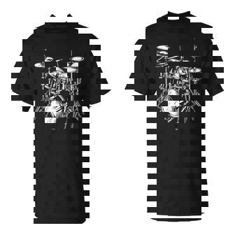ドラムセットの図面 電子ドラム Tシャツ - Kawaiitshirt