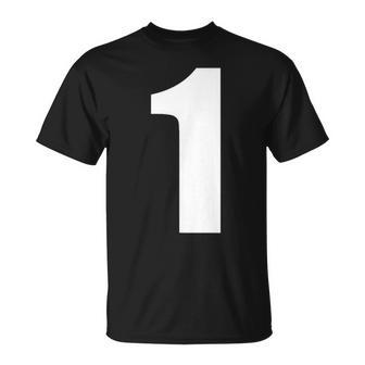 ナンバーワン 数字 1 プレーン ホワイト 数字 Tシャツ - Kawaiitshirt