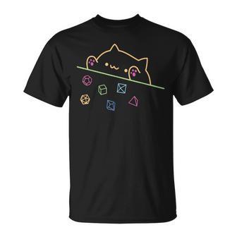 ネオンダイス 猫 カラフル 肉球 動物 かわいい 猫 面白い ネオン Tシャツ - Kawaiitshirt
