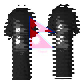 ネパールのネパール国旗のお土産。 Tシャツ - Kawaiitshirt