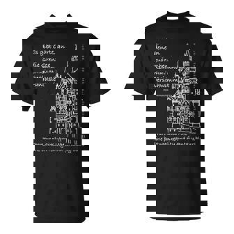 ノイシュヴァンシュタイン城 バイエルン ドイツ ドイツ語 英語 Tシャツ - Kawaiitshirt