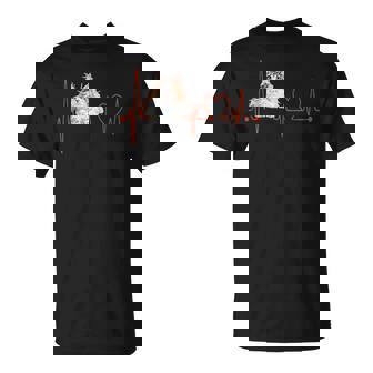 ノルウェージャンフォレストキャットハートビートekg ファニーアイラブマイキャット Tシャツ - Kawaiitshirt