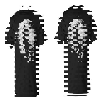 ハウリングウルフ 月光 森 シルエット 荒野 Tシャツ - Kawaiitshirt