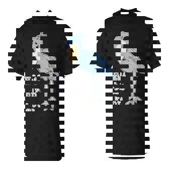 ハシビロコウさん 『セルフィー』青い鳥【どうぶつフレンズ 】ゆるくて かわいい 動物園の生き物 イラスト Tシャツ - Kawaiitshirt